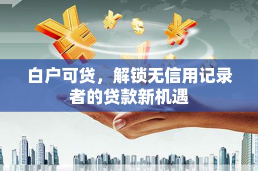 丹巴白户可贷，解锁无信用记录者的贷款新机遇