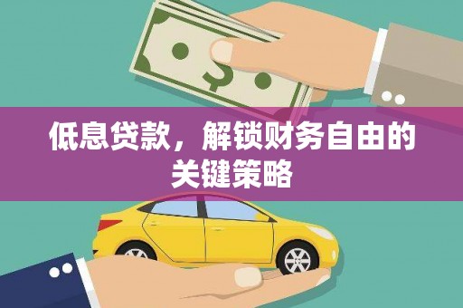丹巴低息贷款，解锁财务自由的关键策略