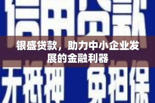 丹巴银盛贷款，助力中小企业发展的金融利器
