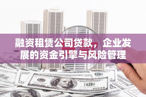 丹巴融资租赁公司贷款，企业发展的资金引擎与风险管理