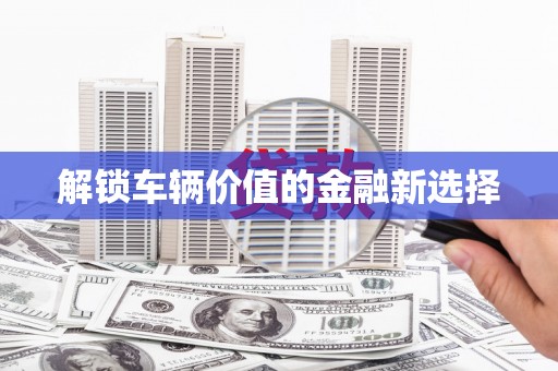 丹巴解锁车辆价值的金融新选择