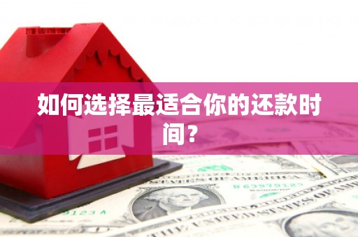 丹巴如何选择最适合你的还款时间？